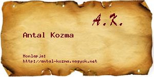 Antal Kozma névjegykártya